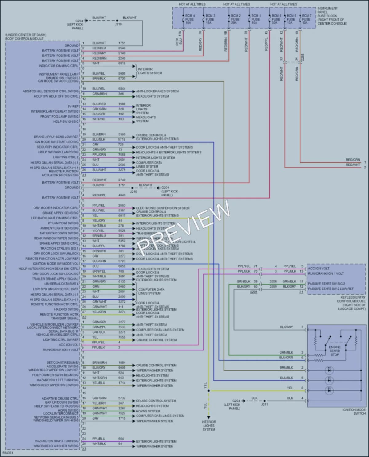 2017 GMC Acadia Body Control Modules wiring diagram preview
