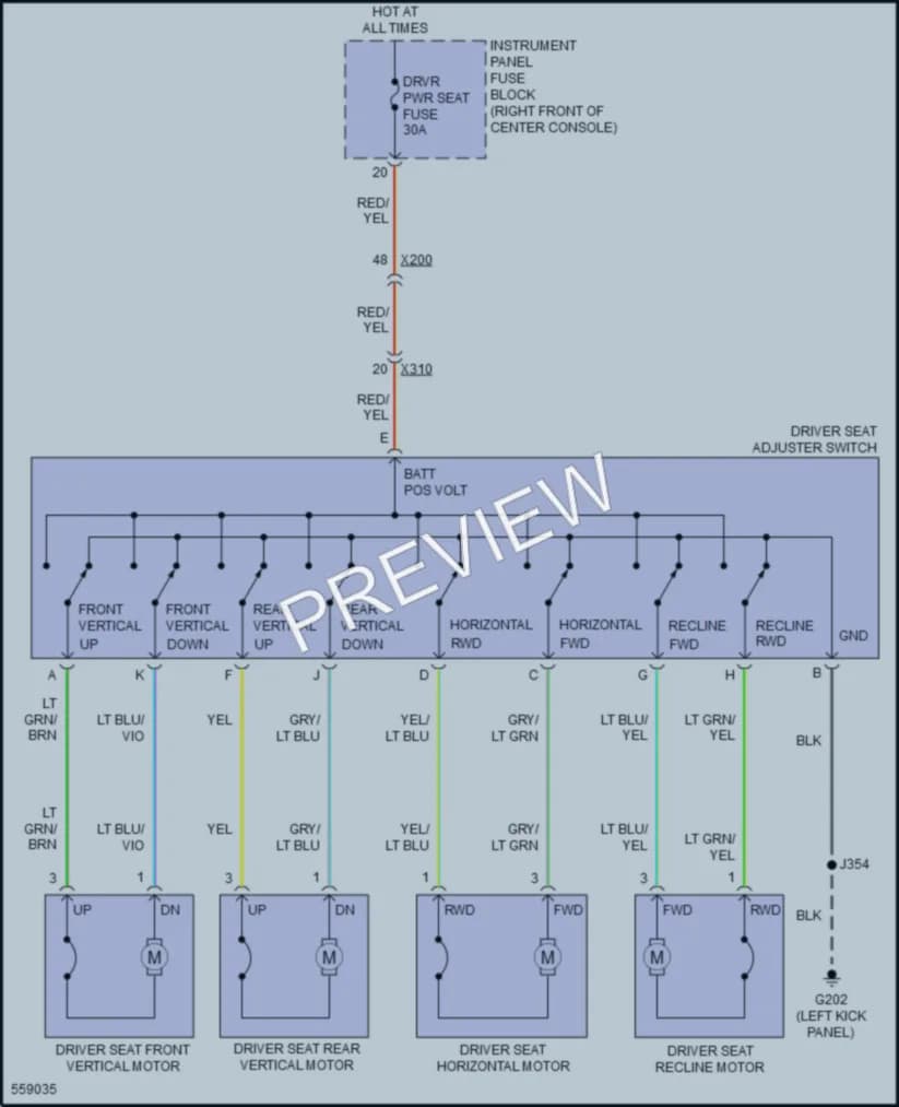 2017 GMC Acadia Power Seats wiring diagram preview