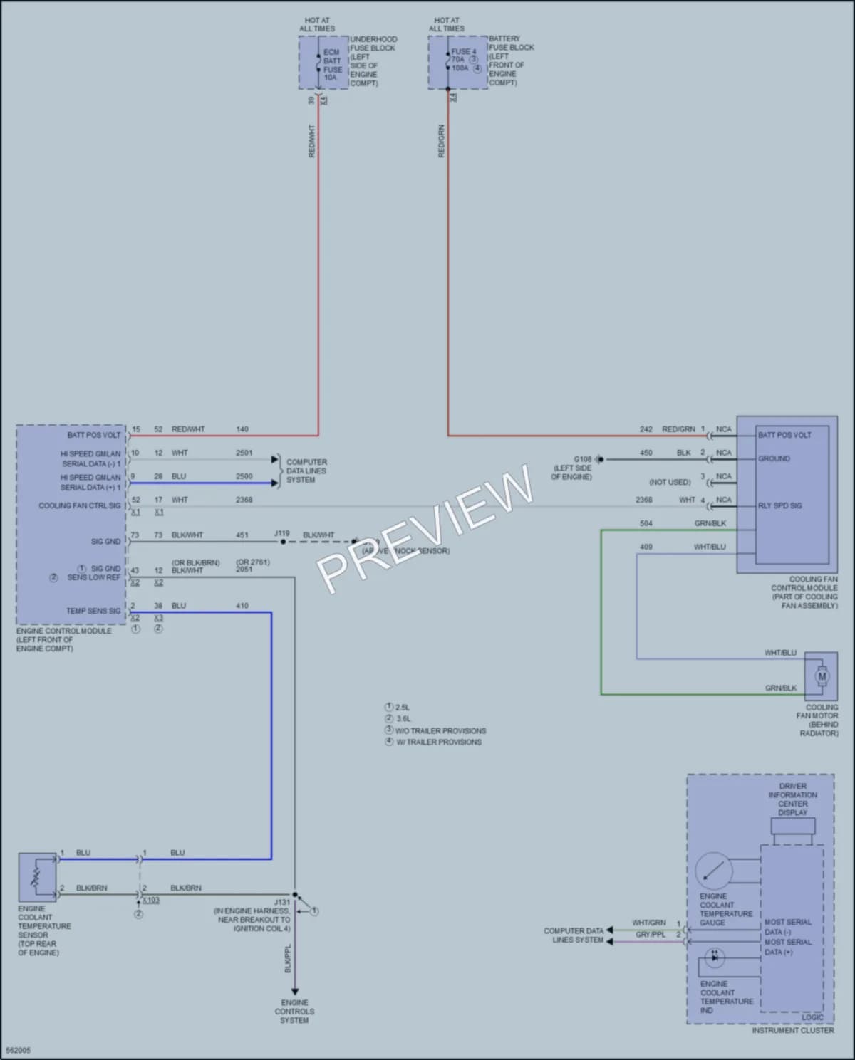 2017 GMC AcadiaDenali Cooling Fan wiring diagram preview