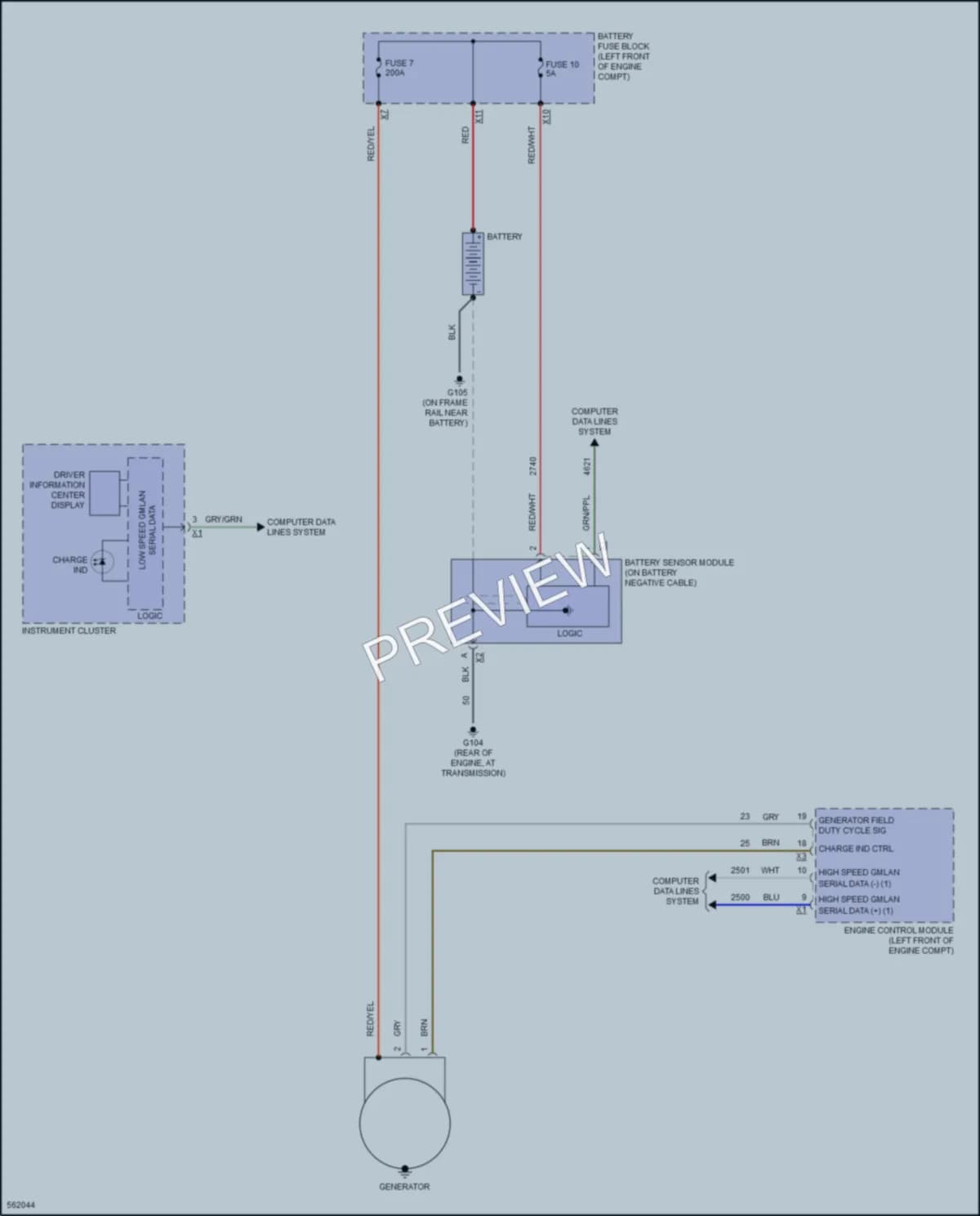 2017 GMC AcadiaDenali Starting Charging wiring diagram preview