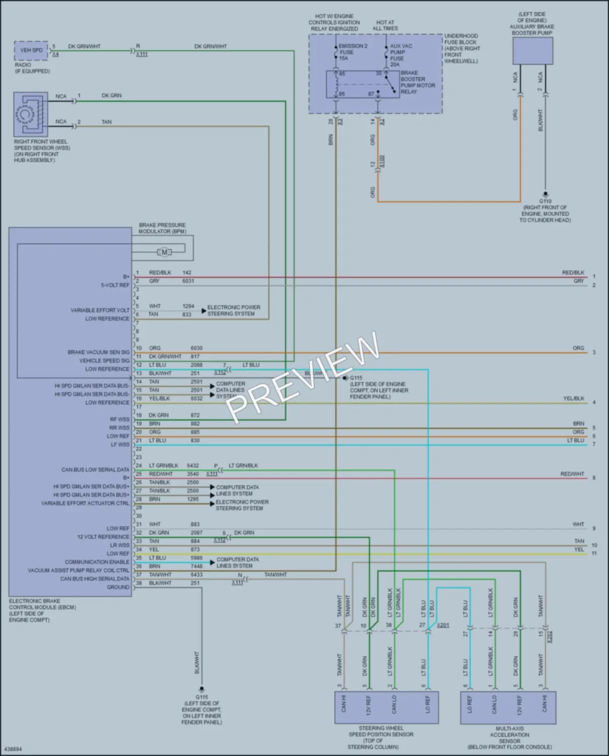 2017 GMC AcadiaLimited Anti Lock Brakes wiring diagram preview