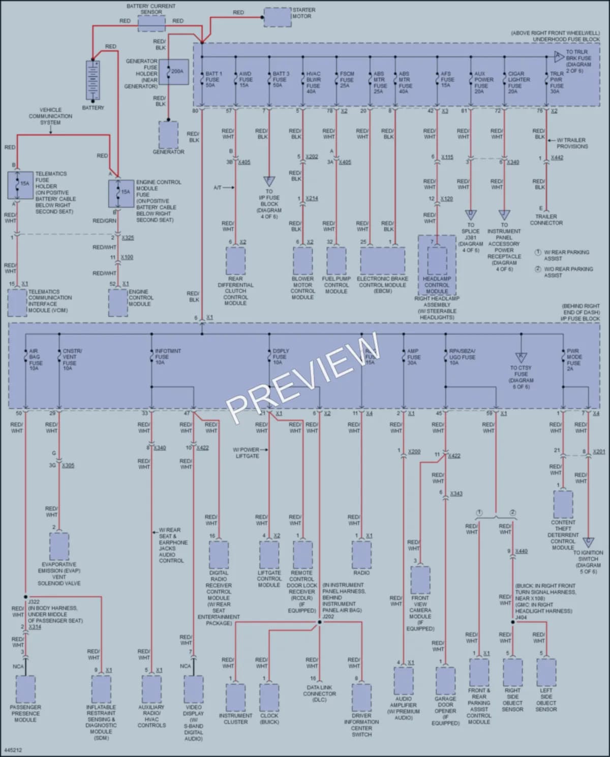 2017 GMC AcadiaLimited Power Distribution wiring diagram preview