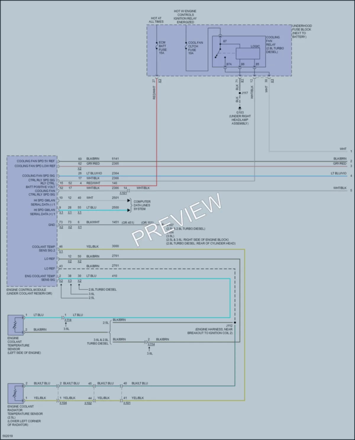 2017 GMC Canyon Cooling Fan wiring diagram preview
