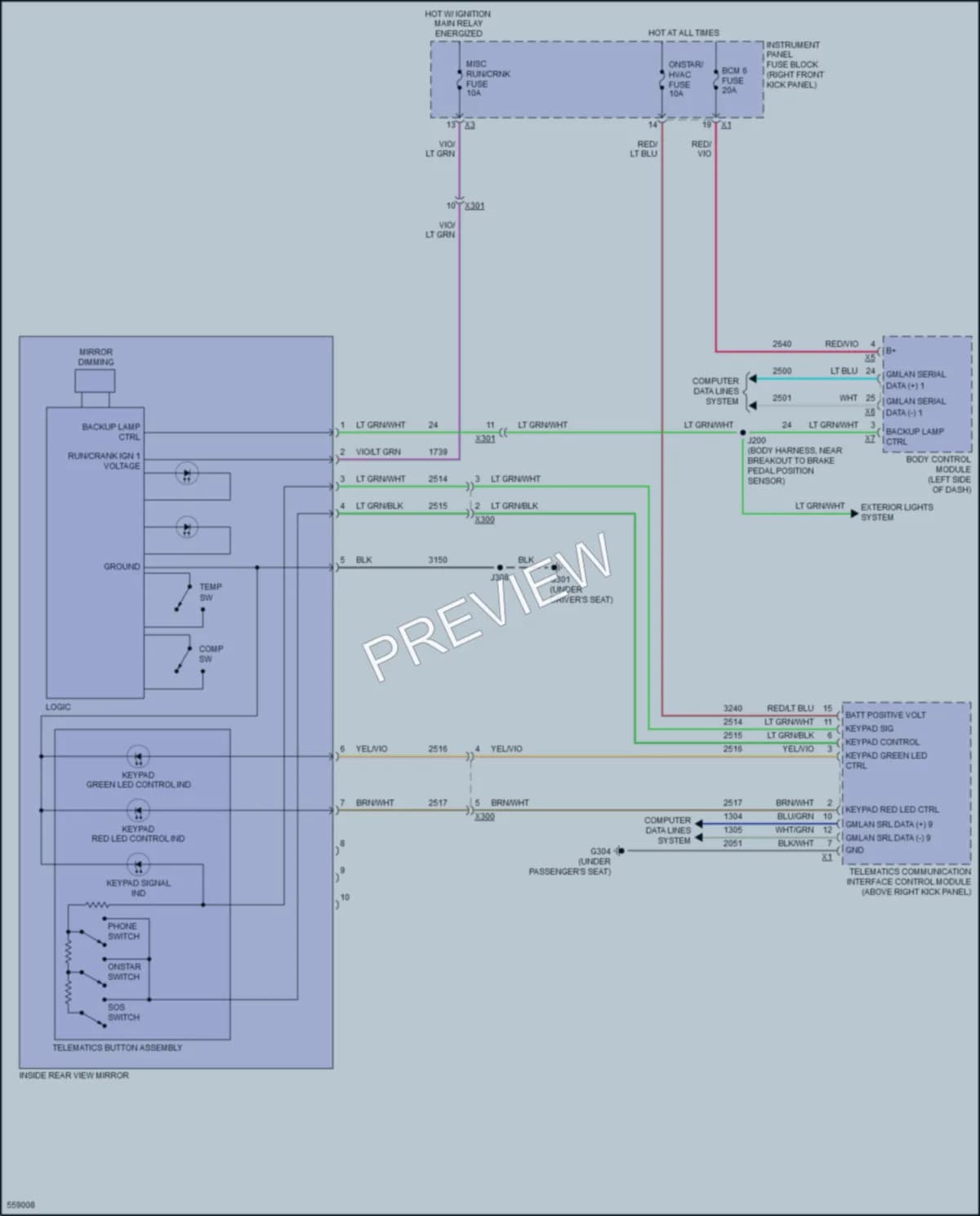 2017 GMC Canyon Power Mirrors wiring diagram preview