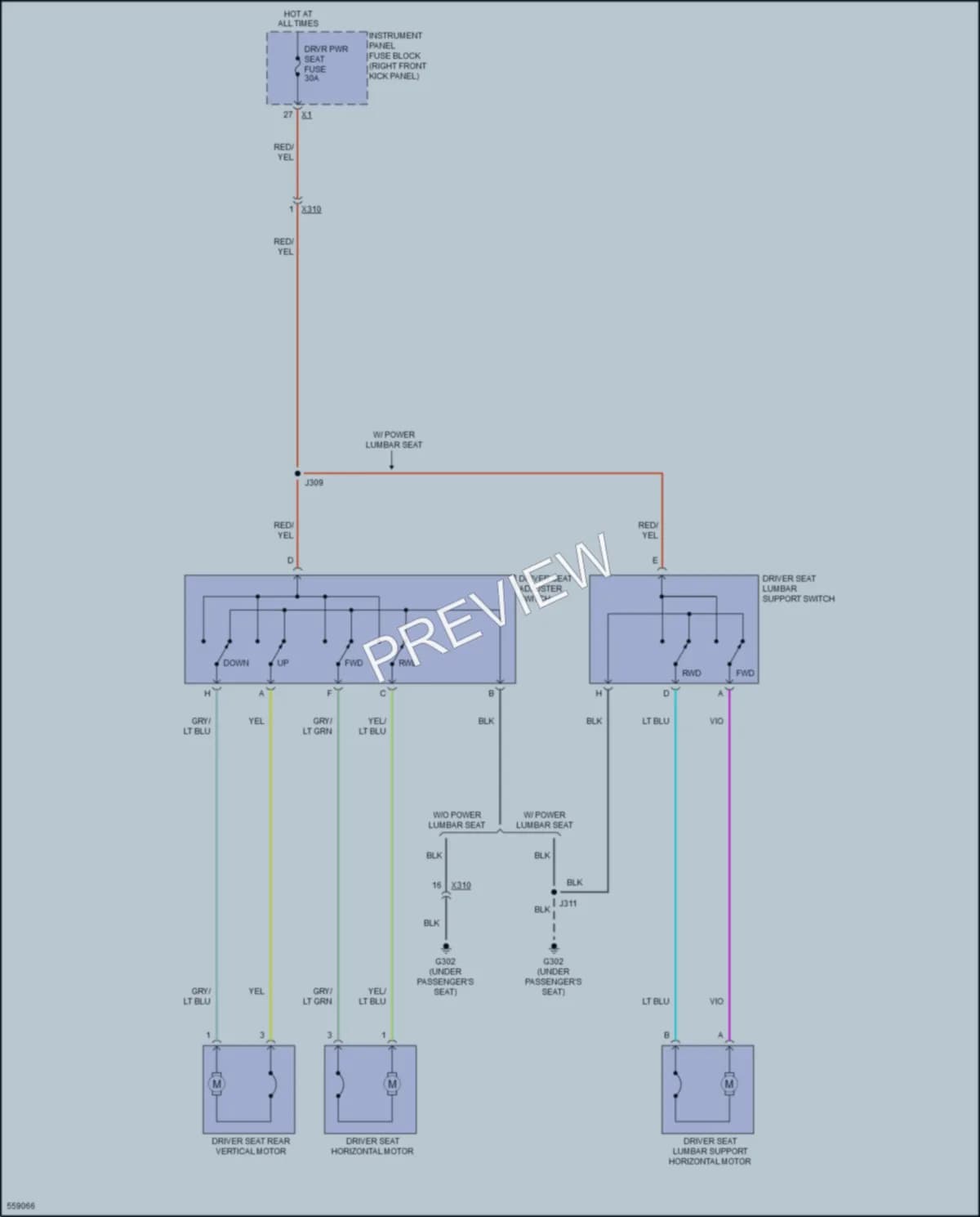 2017 GMC Canyon Power Seats wiring diagram preview