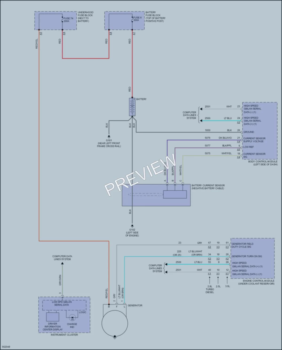 2017 GMC Canyon Starting Charging wiring diagram preview