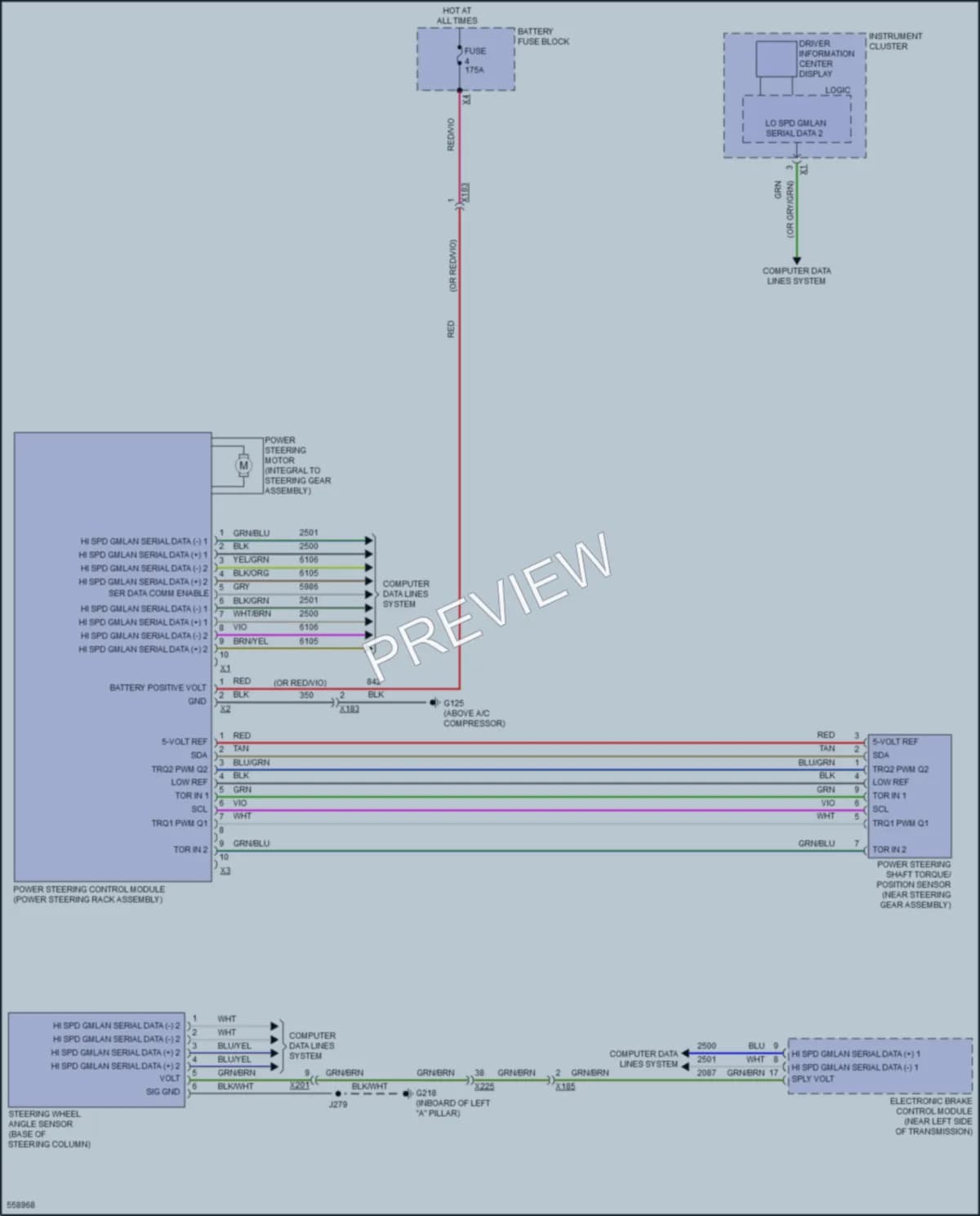 2017 GMC YukonDenali Electronic Power Steering wiring diagram preview