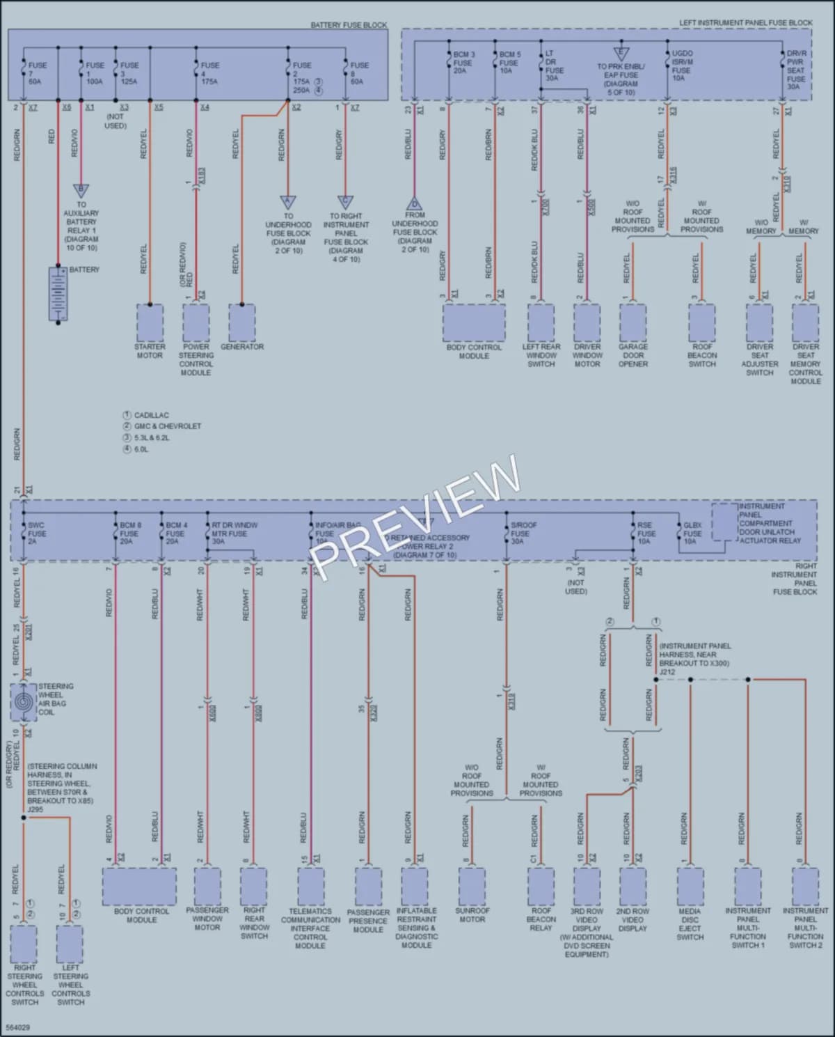 2017 GMC YukonDenali Power Distribution wiring diagram preview