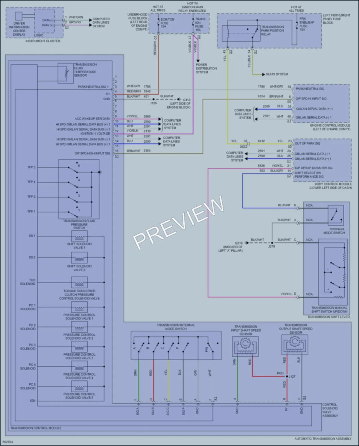 2017 GMC YukonDenali Transmission wiring diagram preview