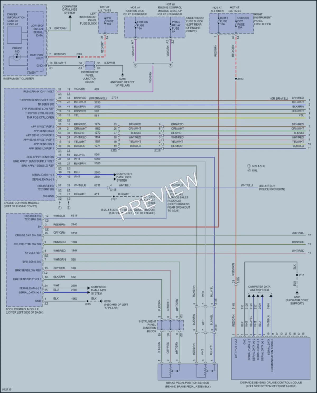 2017 GMC YukonXL Cruise Control wiring diagram preview
