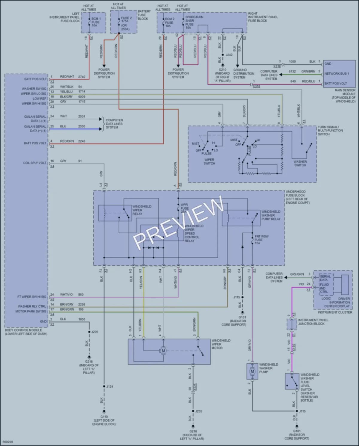 2017 GMC YukonXLDenali Wiper Washer wiring diagram preview