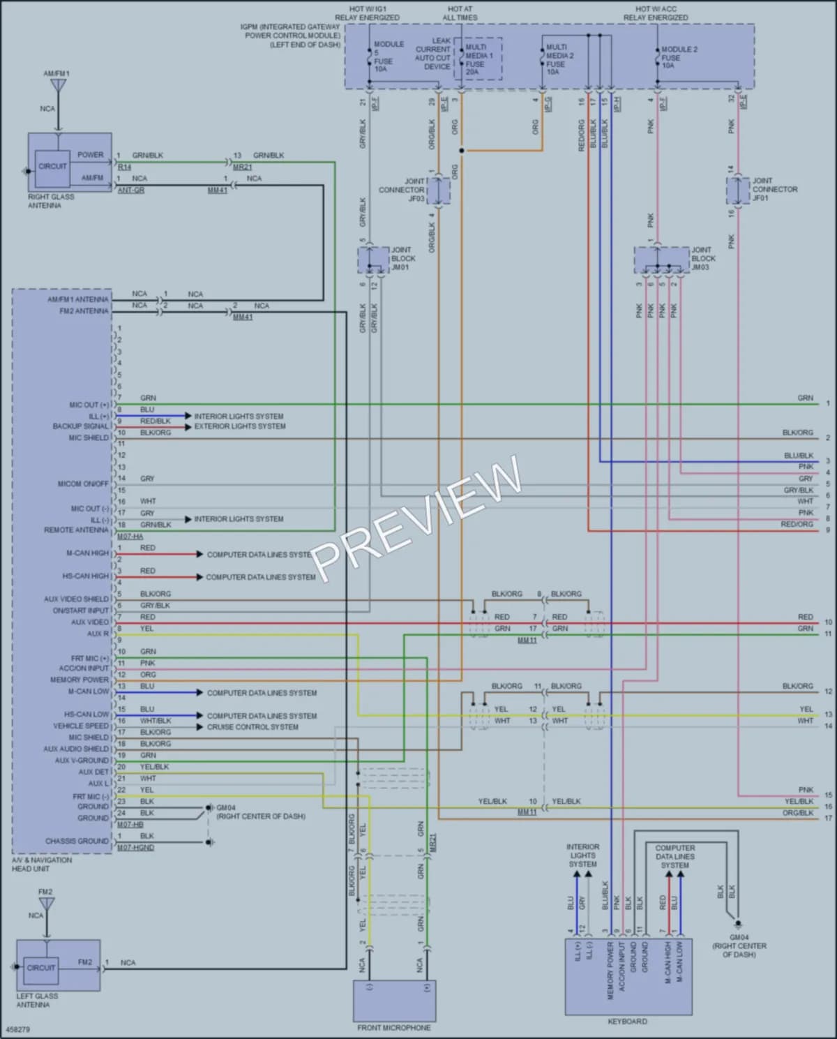 2017 Genesis G80 Radio wiring diagram preview