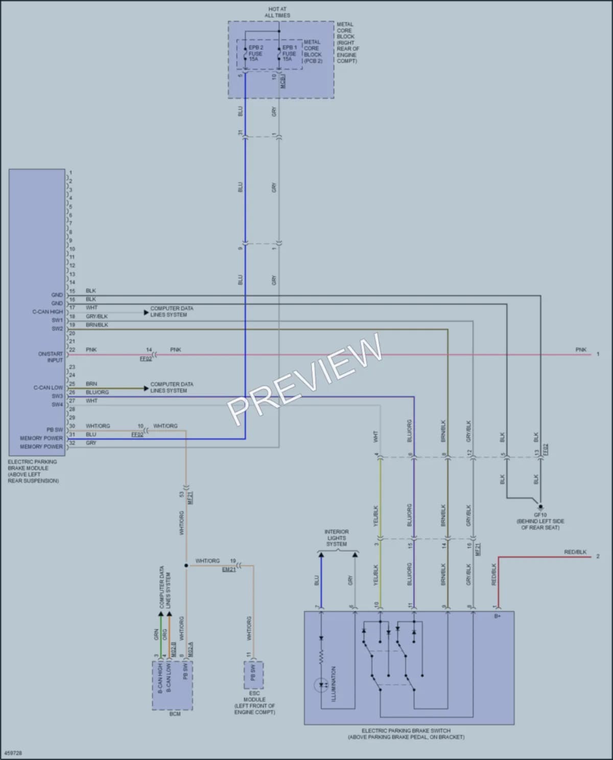 2017 Genesis G80 Shift Interlock wiring diagram preview