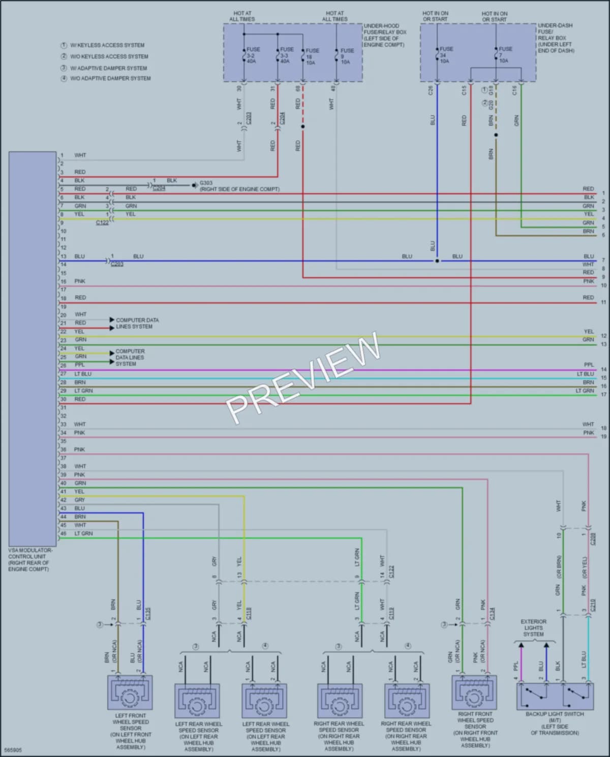 2017 Honda Civic Anti Lock Brakes wiring diagram preview