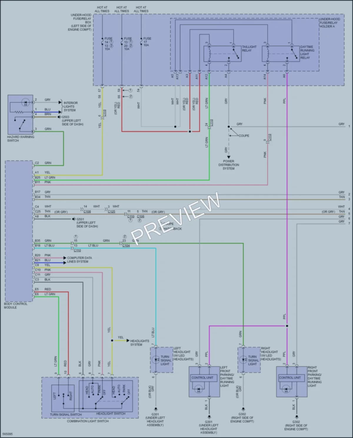 2017 Honda Civic Exterior Lights wiring diagram preview