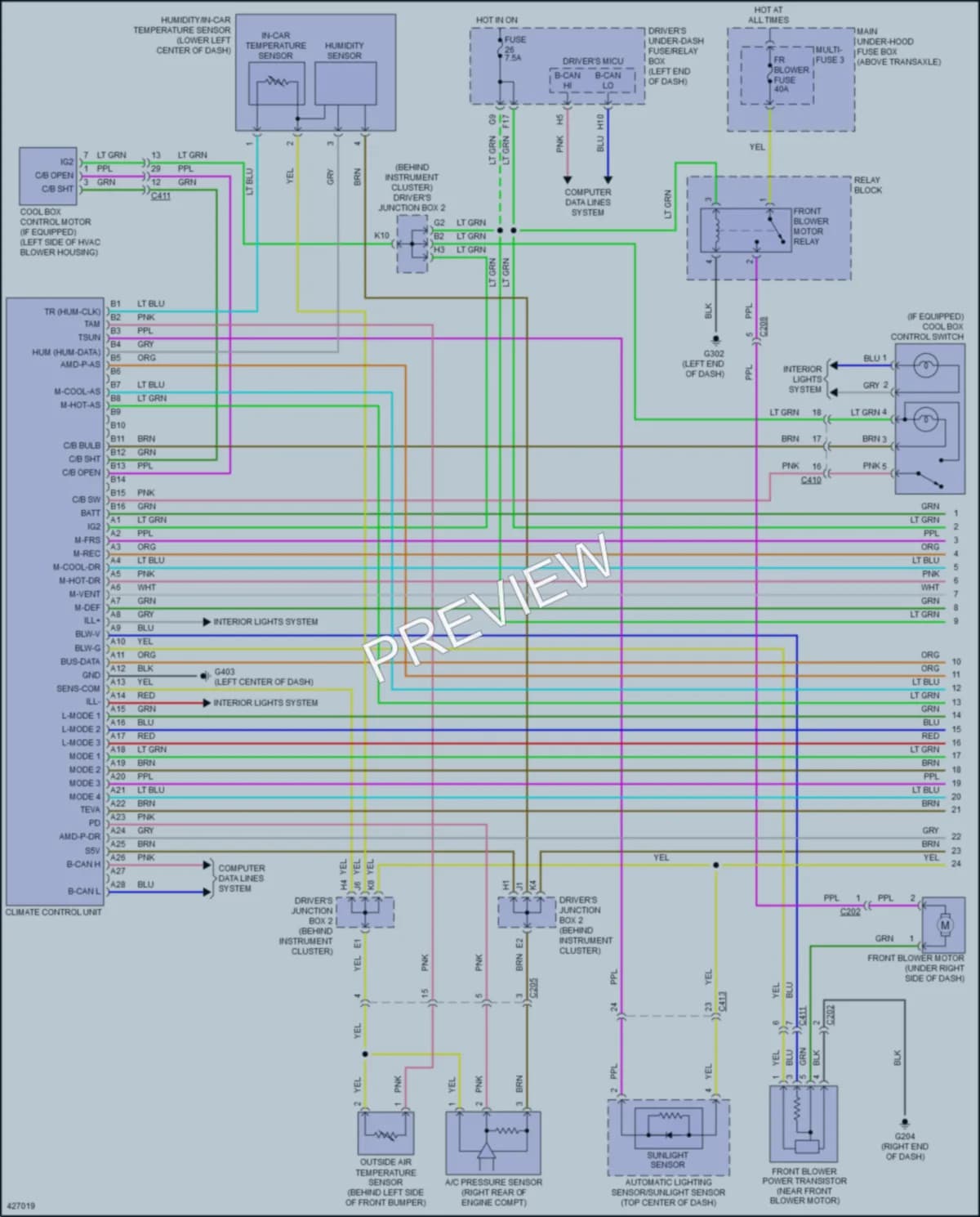2017 Honda Odyssey Air Conditioning wiring diagram preview