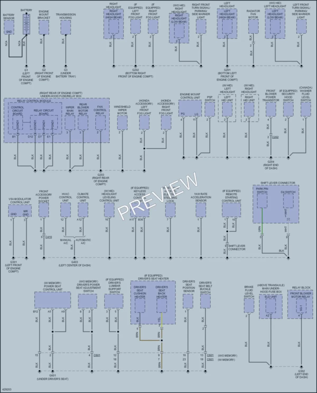 2017 Honda Odyssey Ground Distribution wiring diagram preview