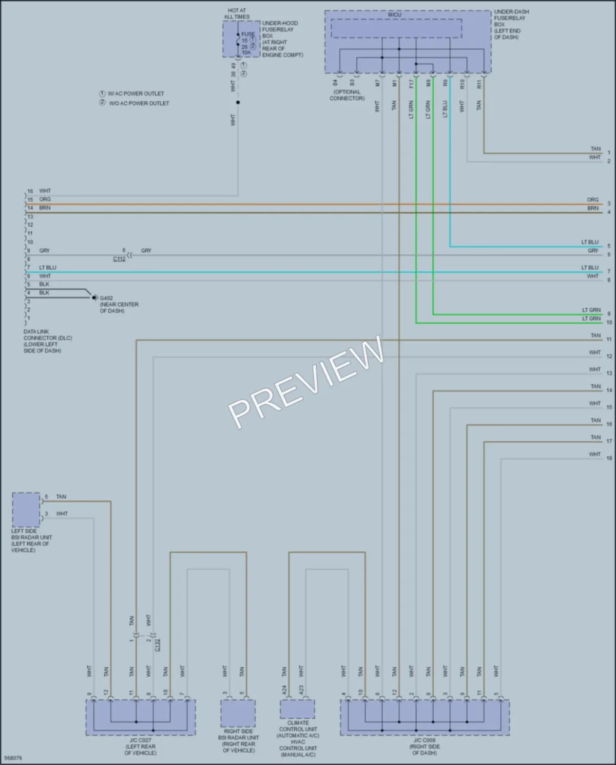 2017 Honda Ridgeline Computer Data Lines wiring diagram preview
