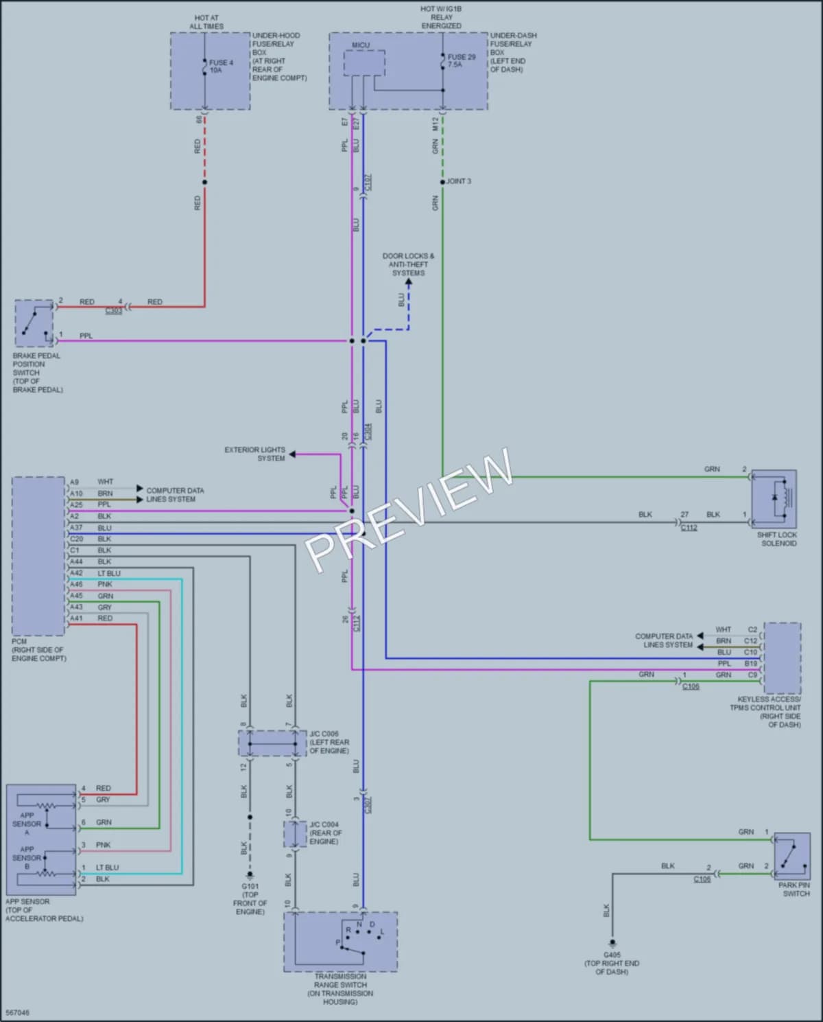 2017 Honda Ridgeline Shift Interlock wiring diagram preview