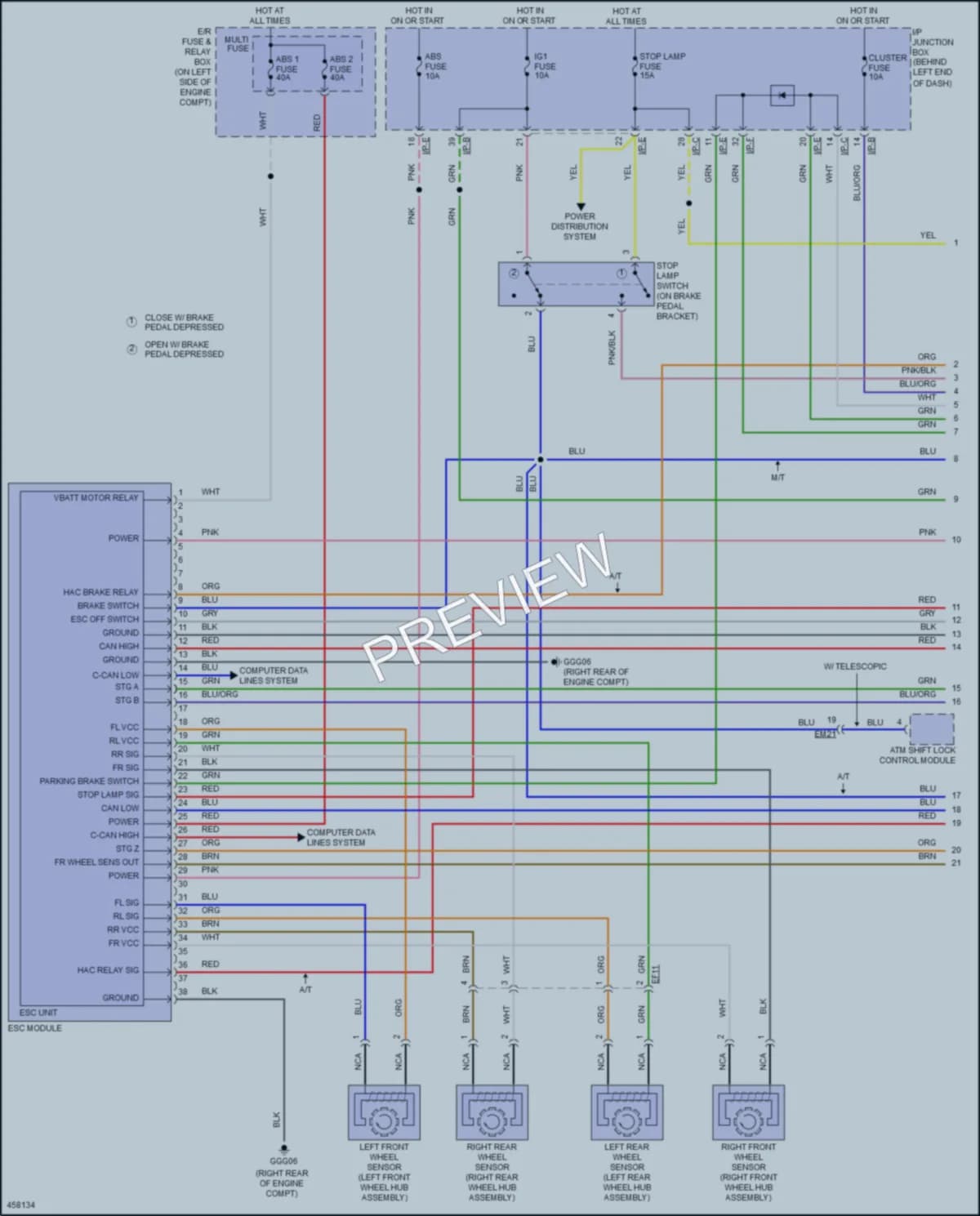 2017 Hyundai Accent Anti Lock Brakes wiring diagram preview