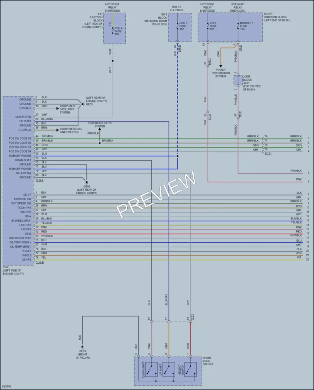 2017 Hyundai Azera Transmission wiring diagram preview