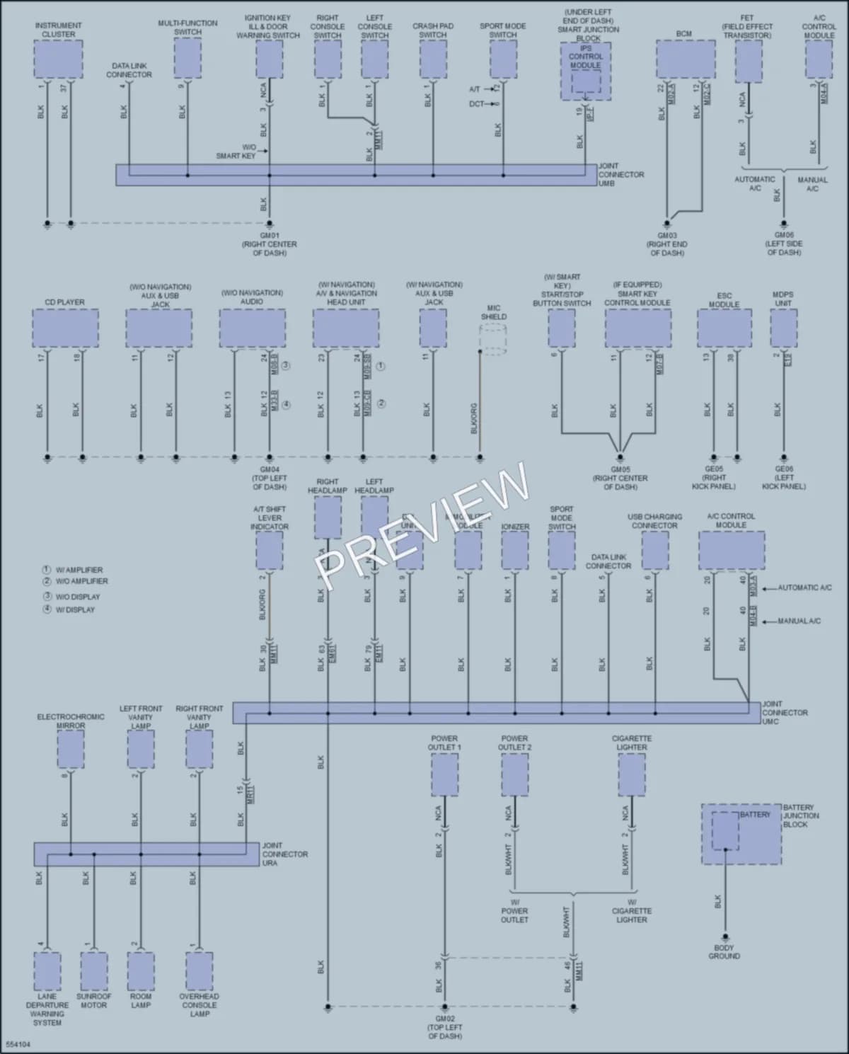 2017 Hyundai Elantra Ground Distribution wiring diagram preview