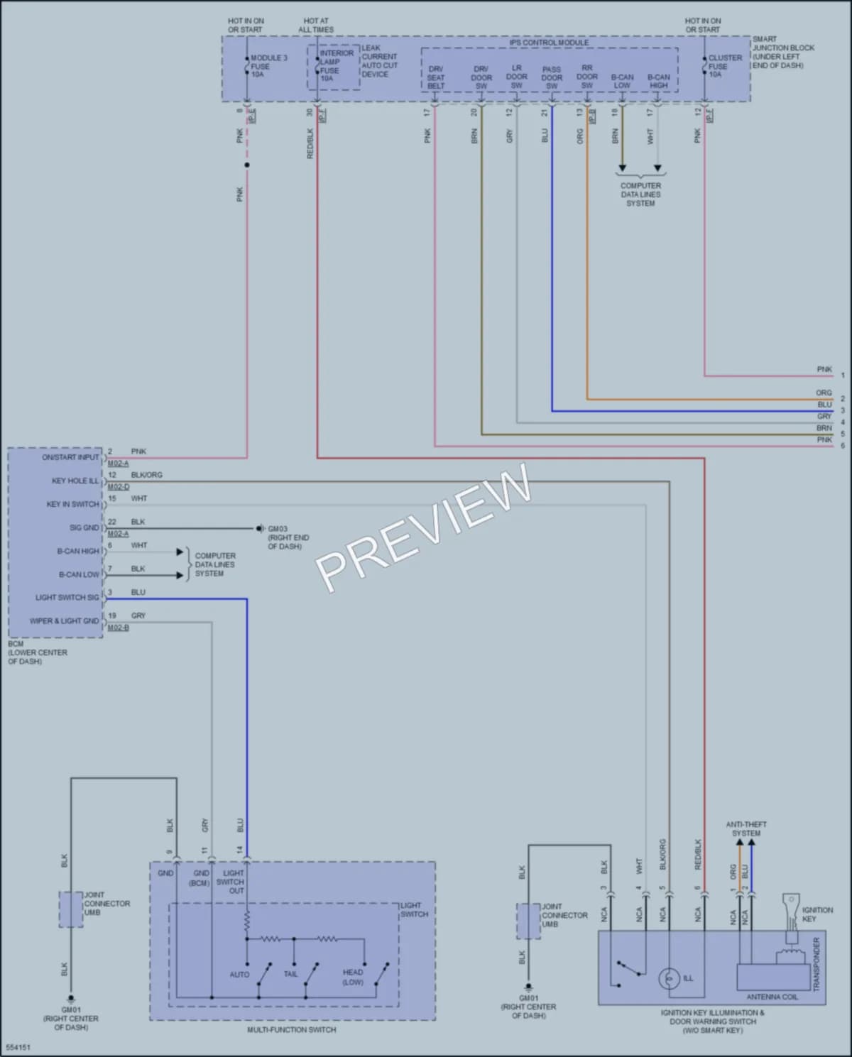 2017 Hyundai Elantra Warning Systems wiring diagram preview