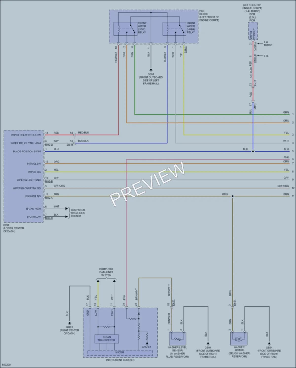 2017 Hyundai Elantra Wiper Washer wiring diagram preview