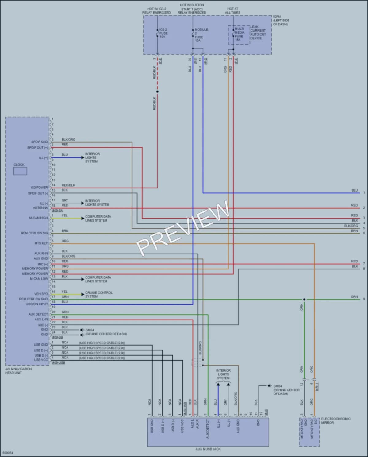 2017 Hyundai IoniqElectric Radio wiring diagram preview