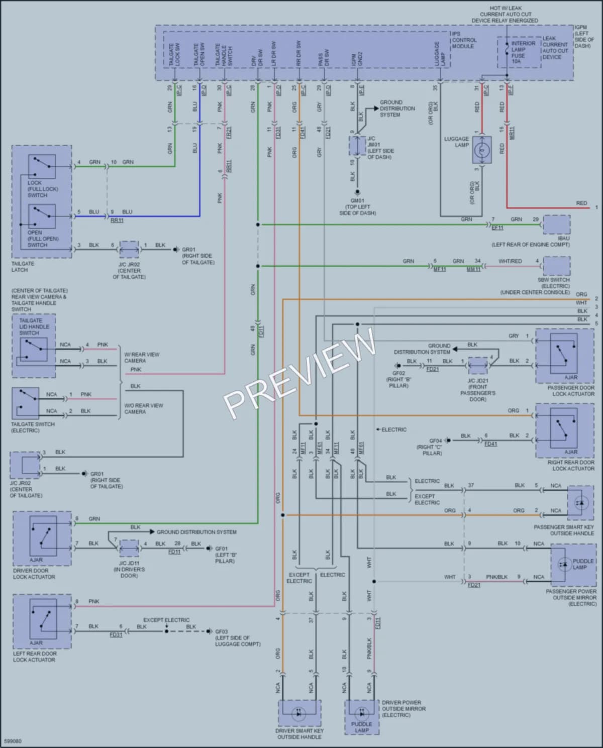 2017 Hyundai IoniqHybrid Interior Lights wiring diagram preview
