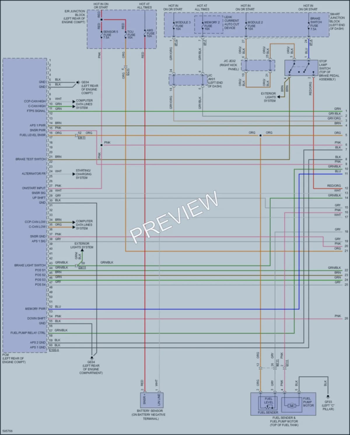 2017 Hyundai SantaFe Engine Performance wiring diagram preview