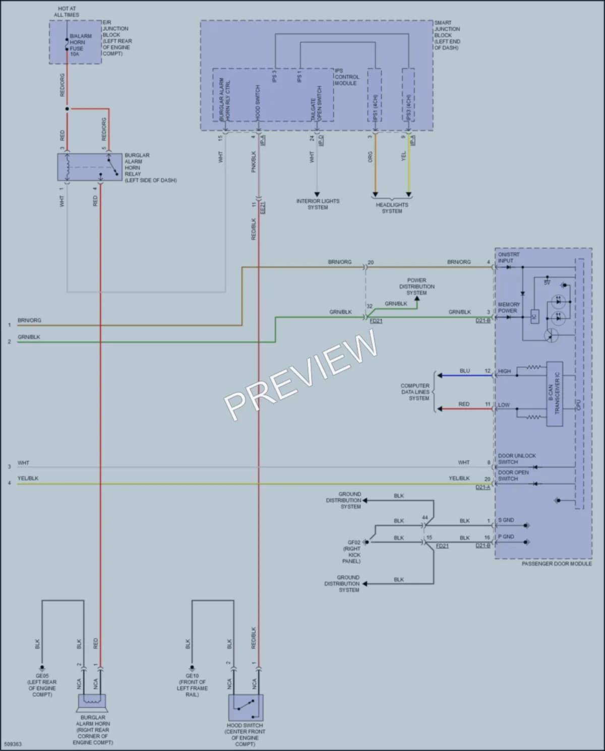 2017 Hyundai SantaFeSport Anti Theft wiring diagram preview