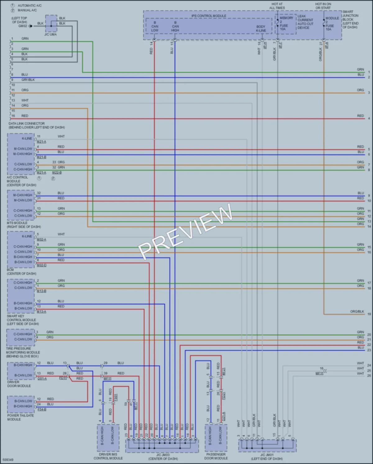 2017 Hyundai SantaFeSport Computer Data Lines wiring diagram preview