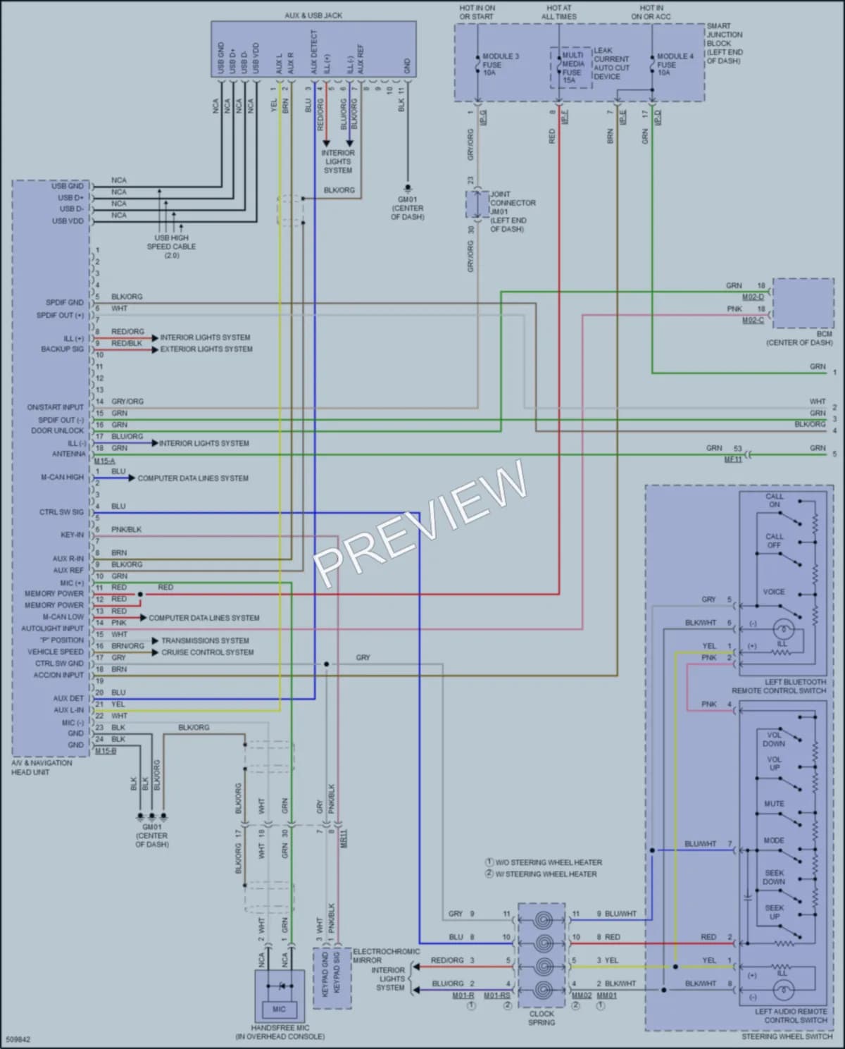 2017 Hyundai SantaFeSport Radio wiring diagram preview