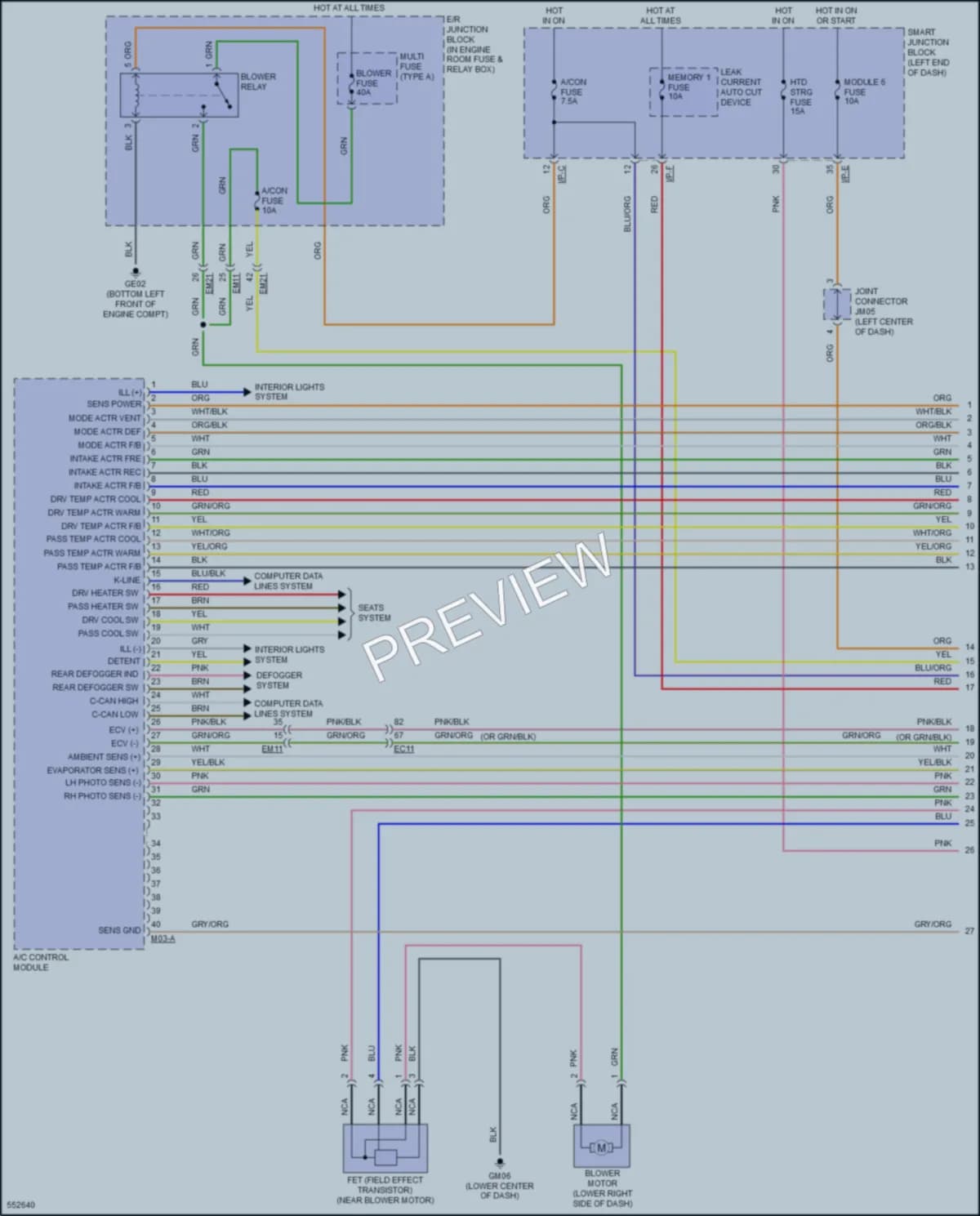 2017 Hyundai SonataPlugIn Air Conditioning wiring diagram preview