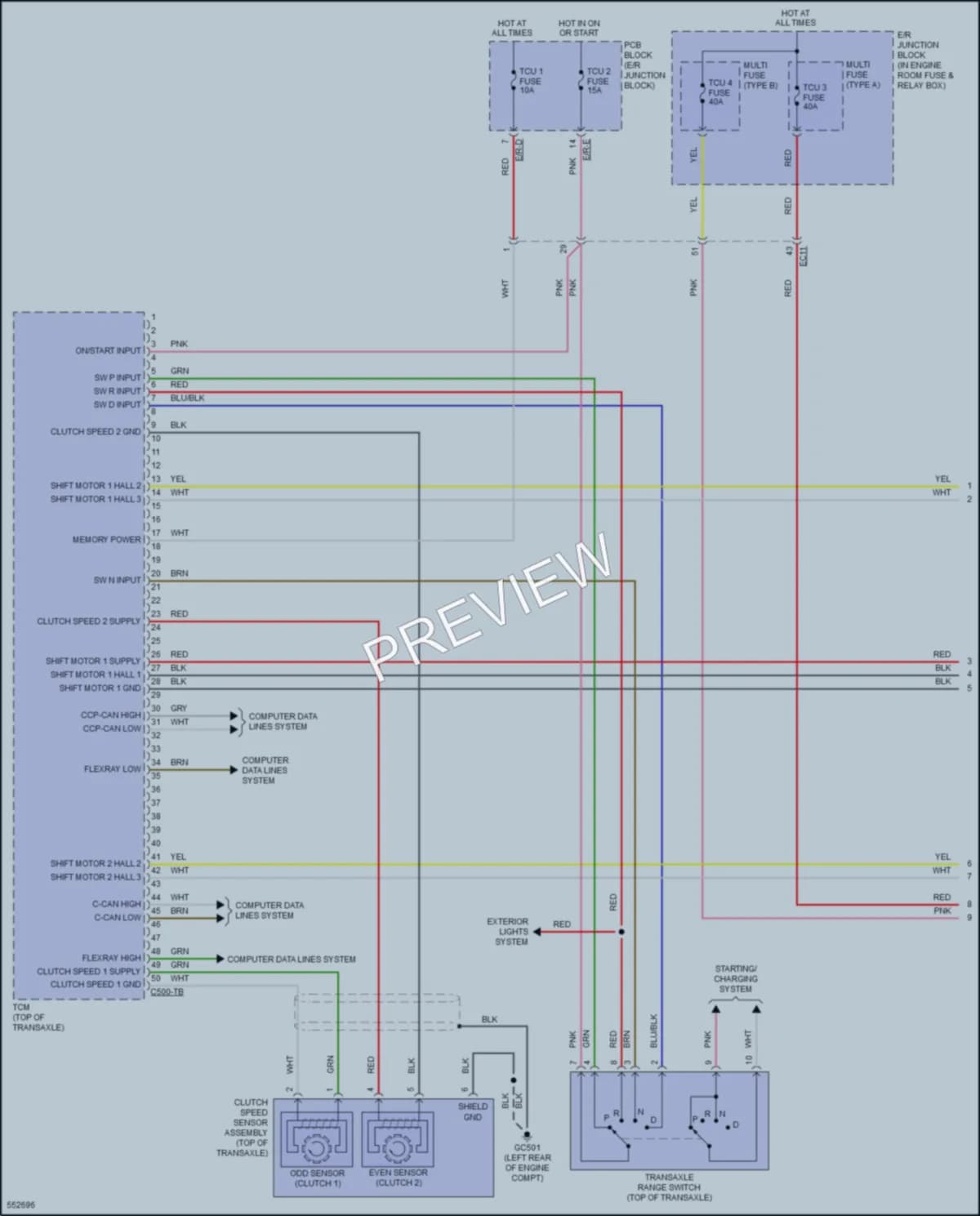 2017 Hyundai SonataPlugIn Transmission wiring diagram preview