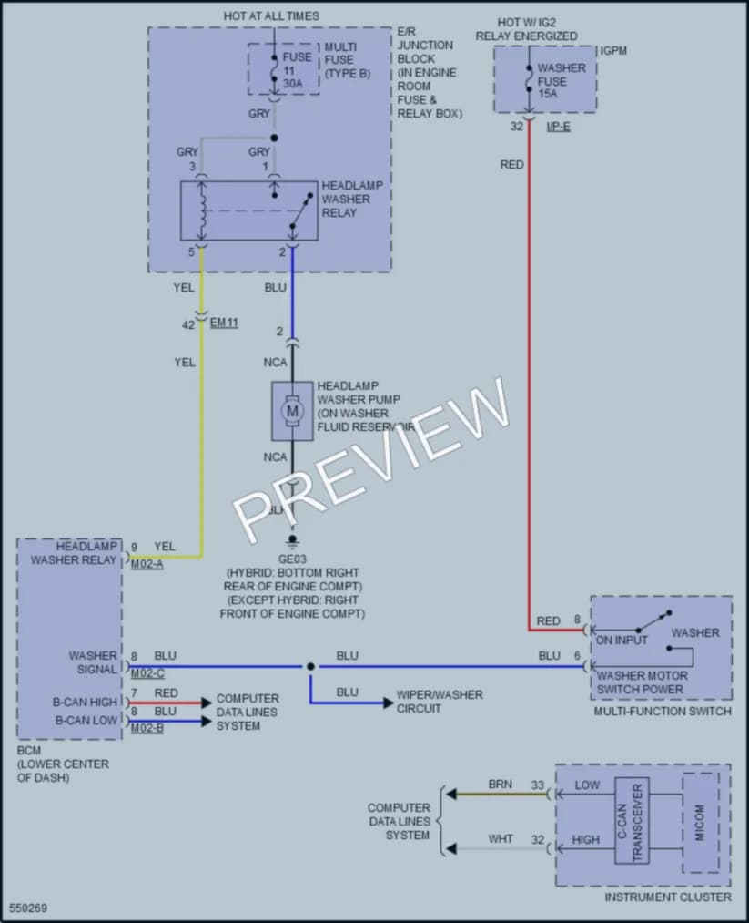 2017 Hyundai SonataPlugIn Wiper Washer wiring diagram preview