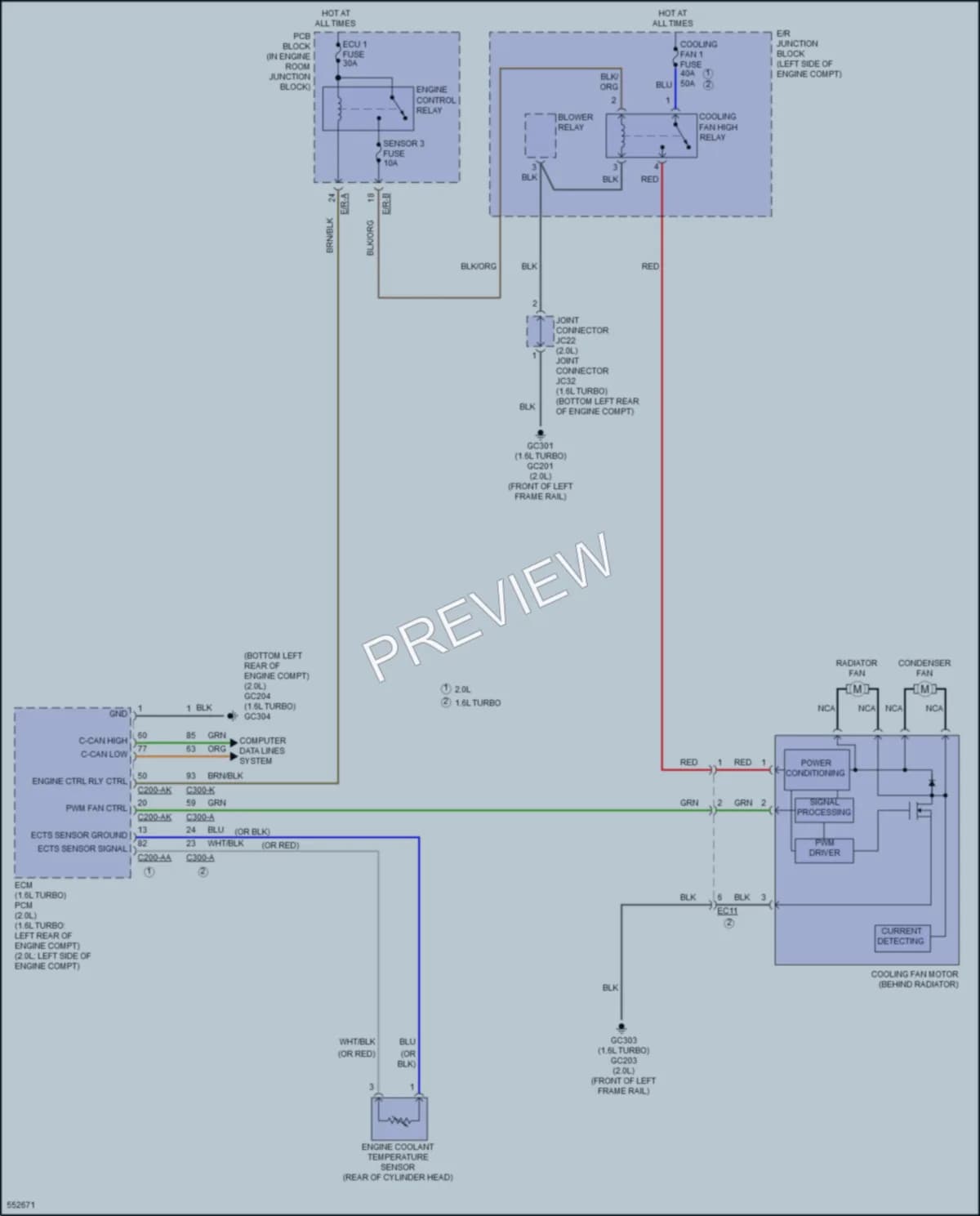 2017 Hyundai Tucson Cooling Fan wiring diagram preview