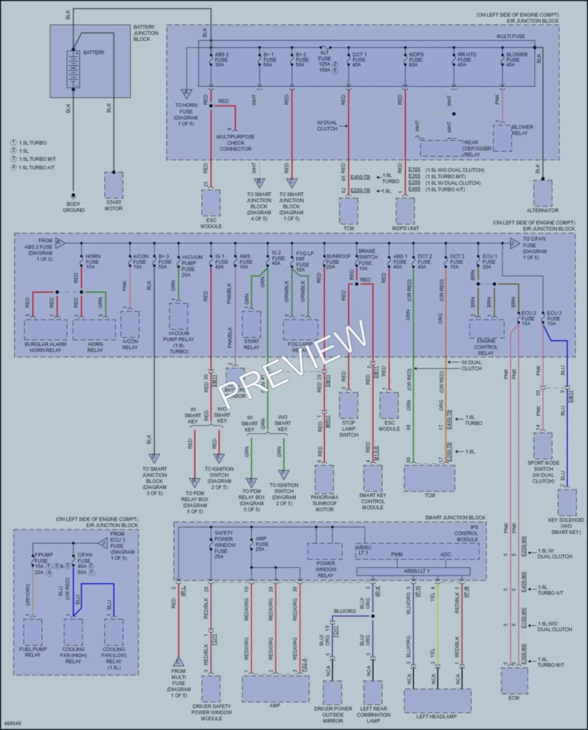 2017 Hyundai Veloster Power Distribution wiring diagram preview