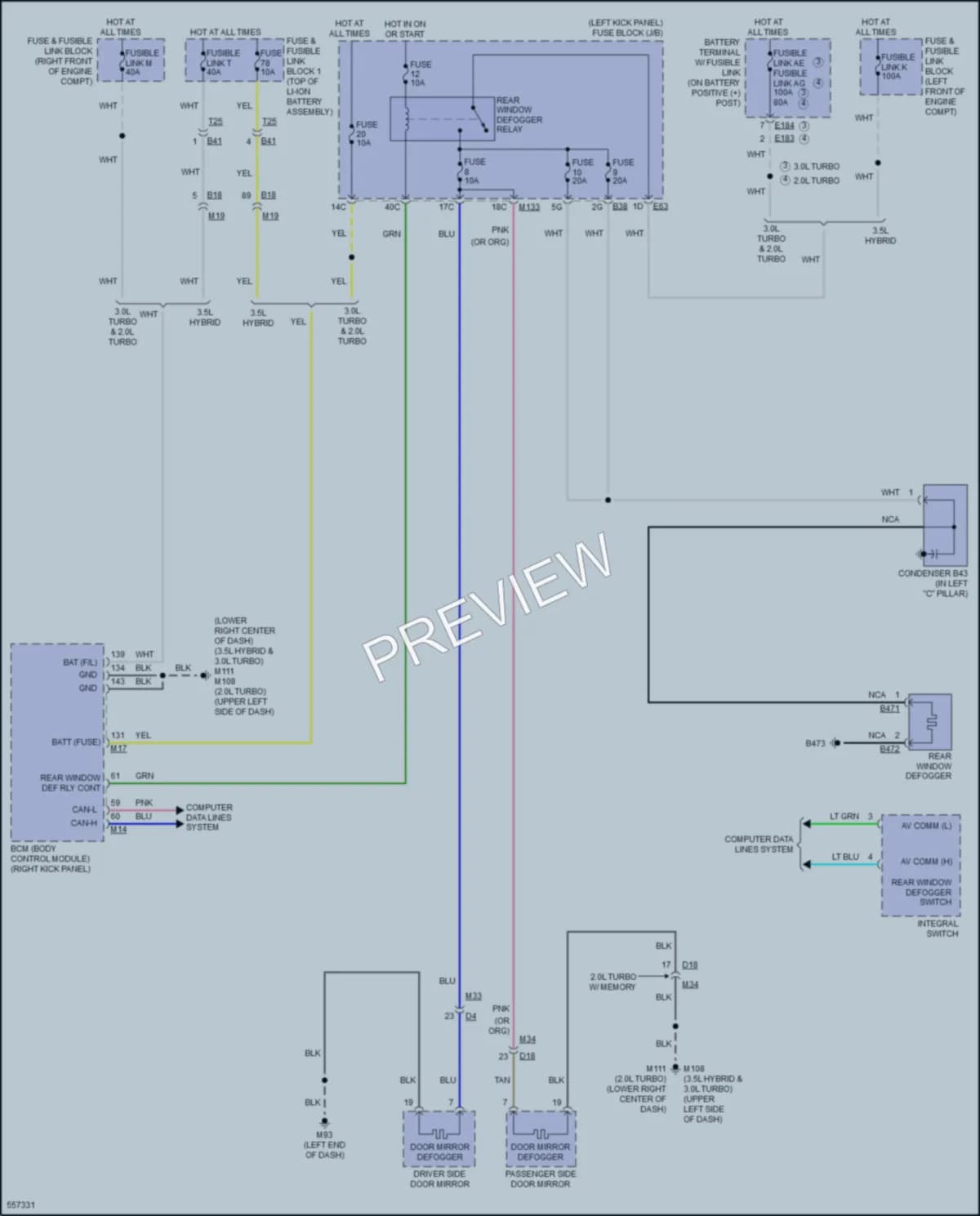 2017 Infiniti Q50 Defoggers wiring diagram preview