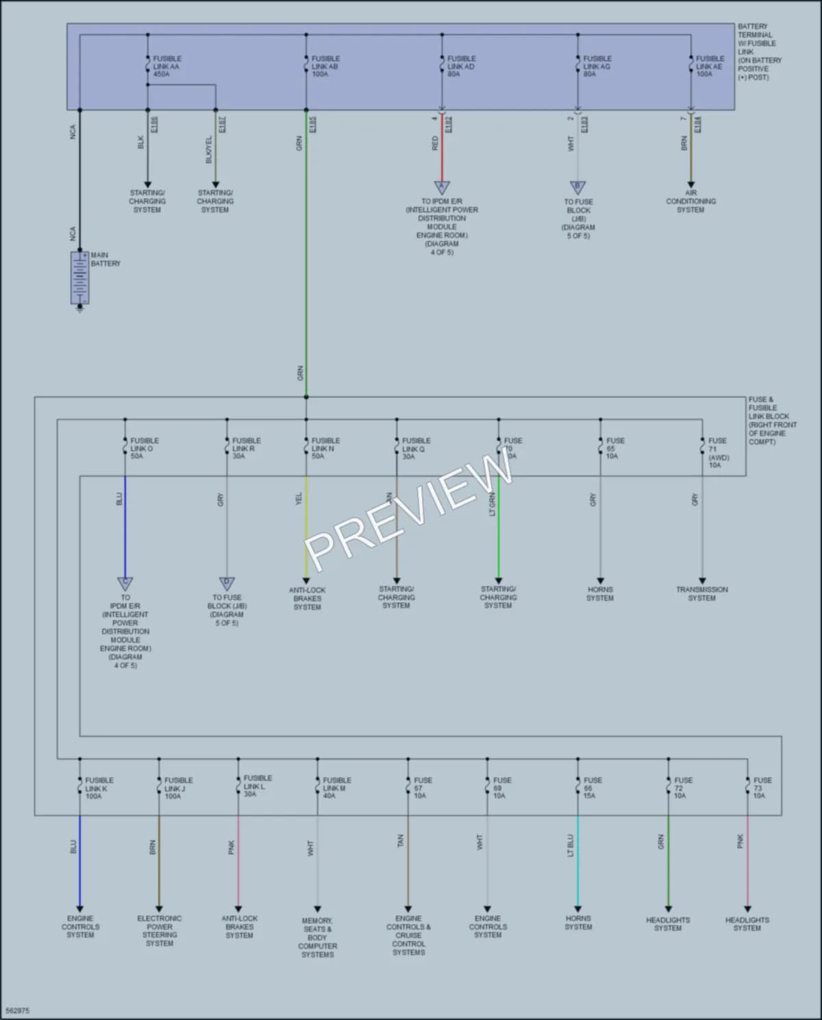2017 Infiniti Q50 Power Distribution wiring diagram preview