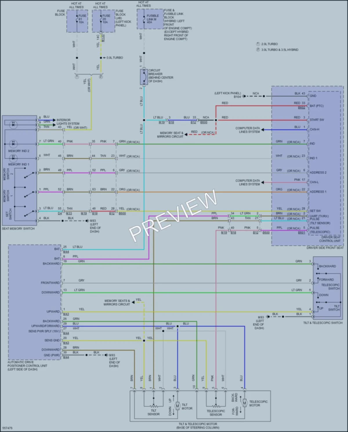 2017 Infiniti Q50Hybrid Memory Systems wiring diagram preview