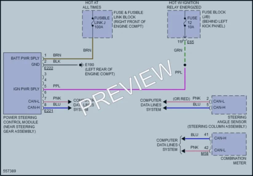 2017 Infiniti Q60 Electronic Power Steering wiring diagram preview