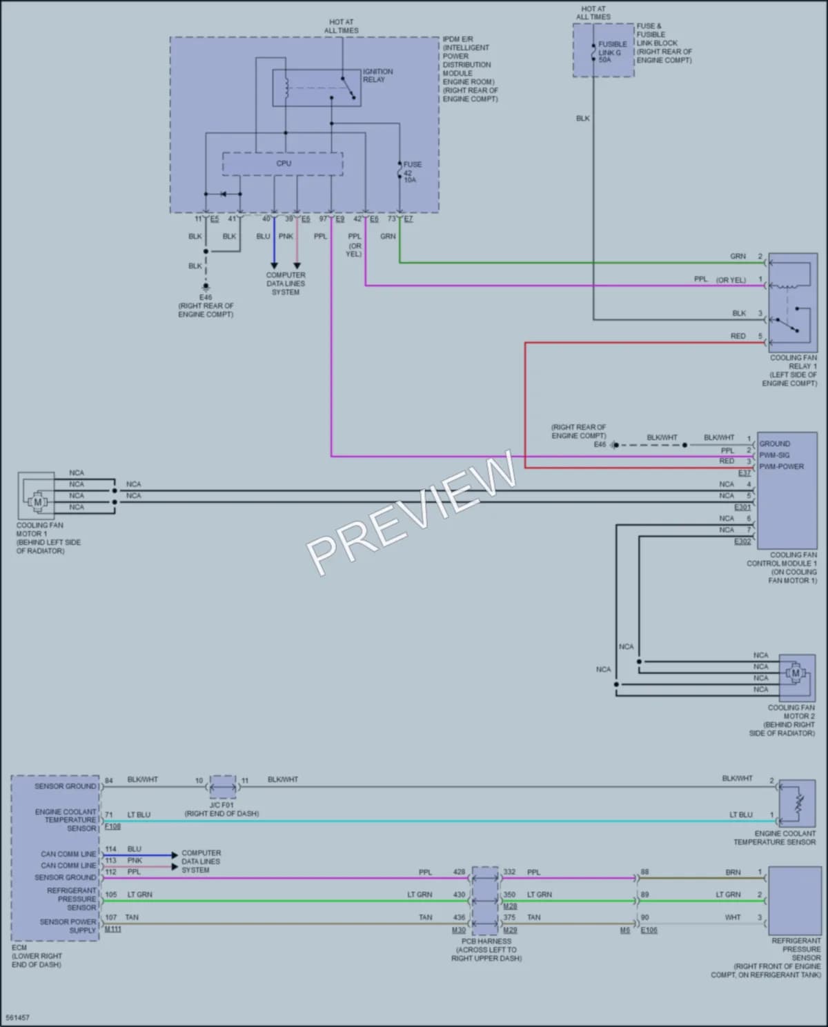 2017 Infiniti Q70 Cooling Fan wiring diagram preview