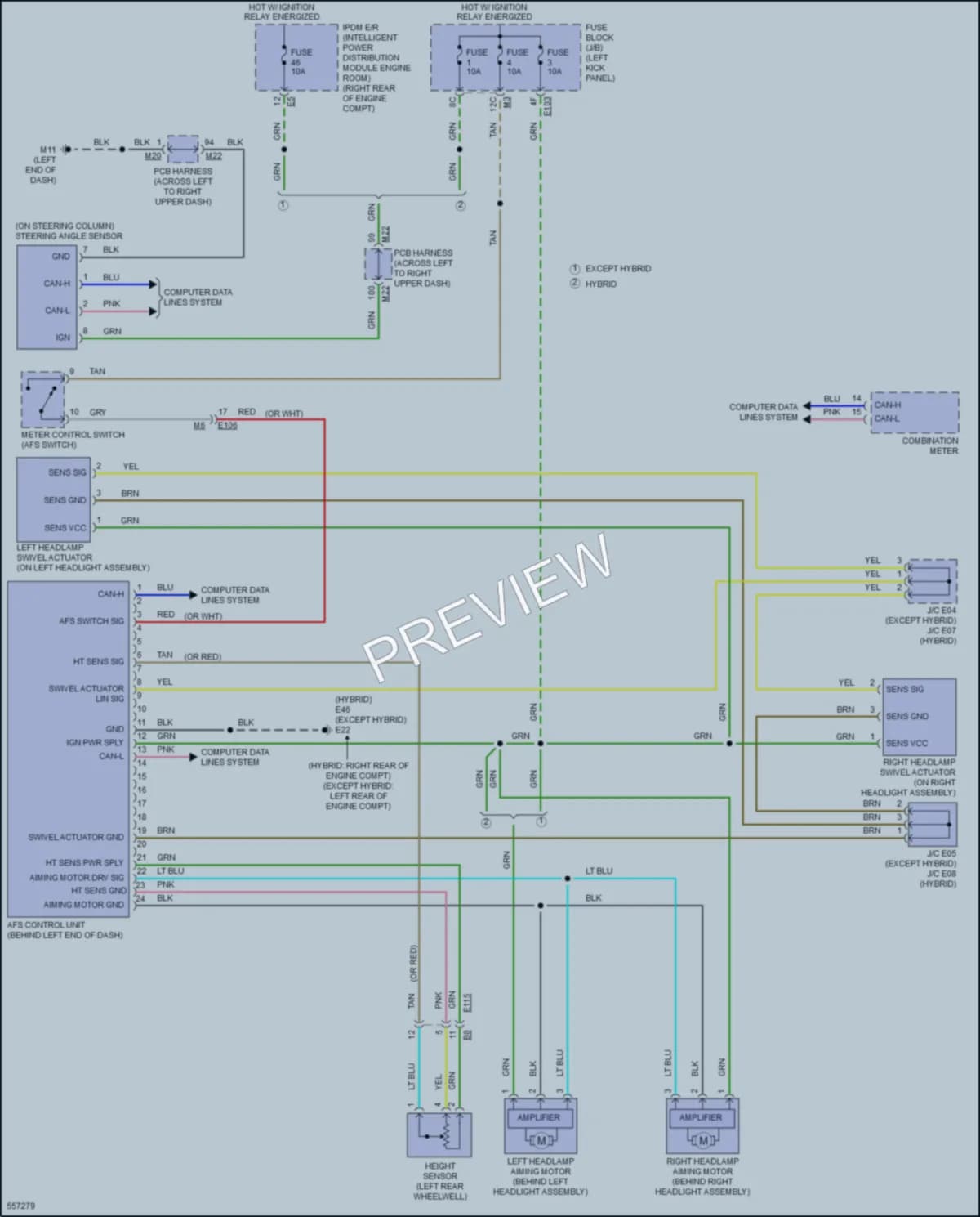 2017 Infiniti Q70 Headlights wiring diagram preview