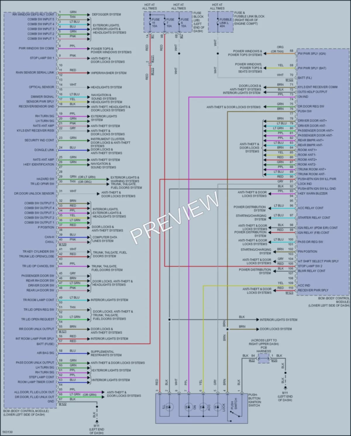 2017 Infiniti Q70Hybrid Body Control Modules wiring diagram preview