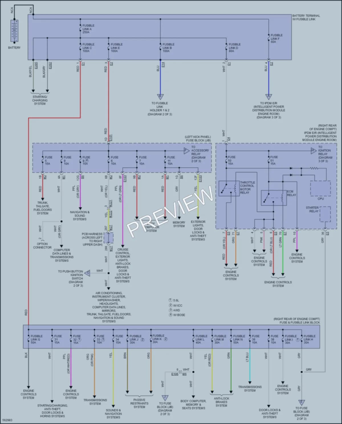 2017 Infiniti Q70Hybrid Power Distribution wiring diagram preview