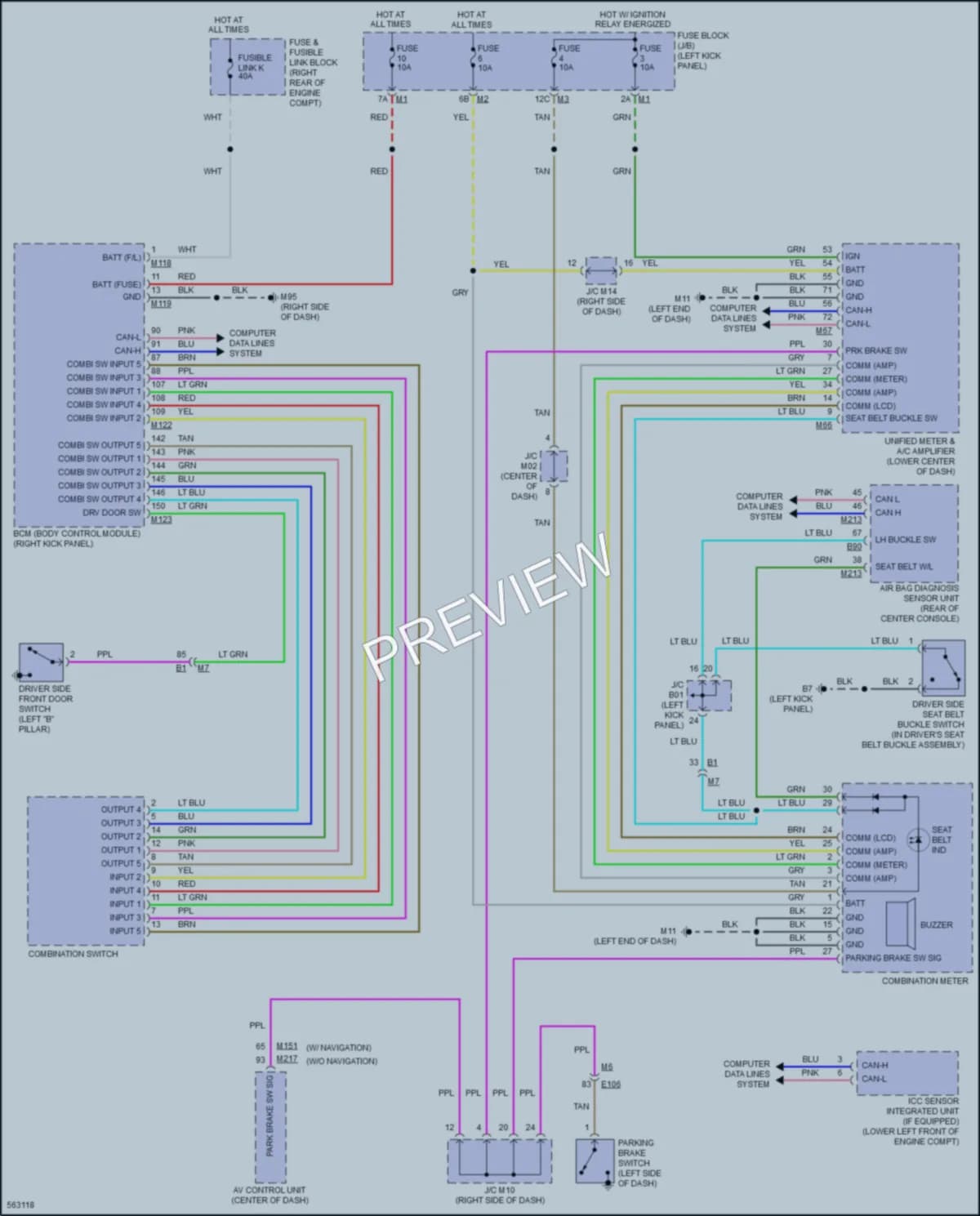2017 Infiniti QX50 Warning Systems wiring diagram preview