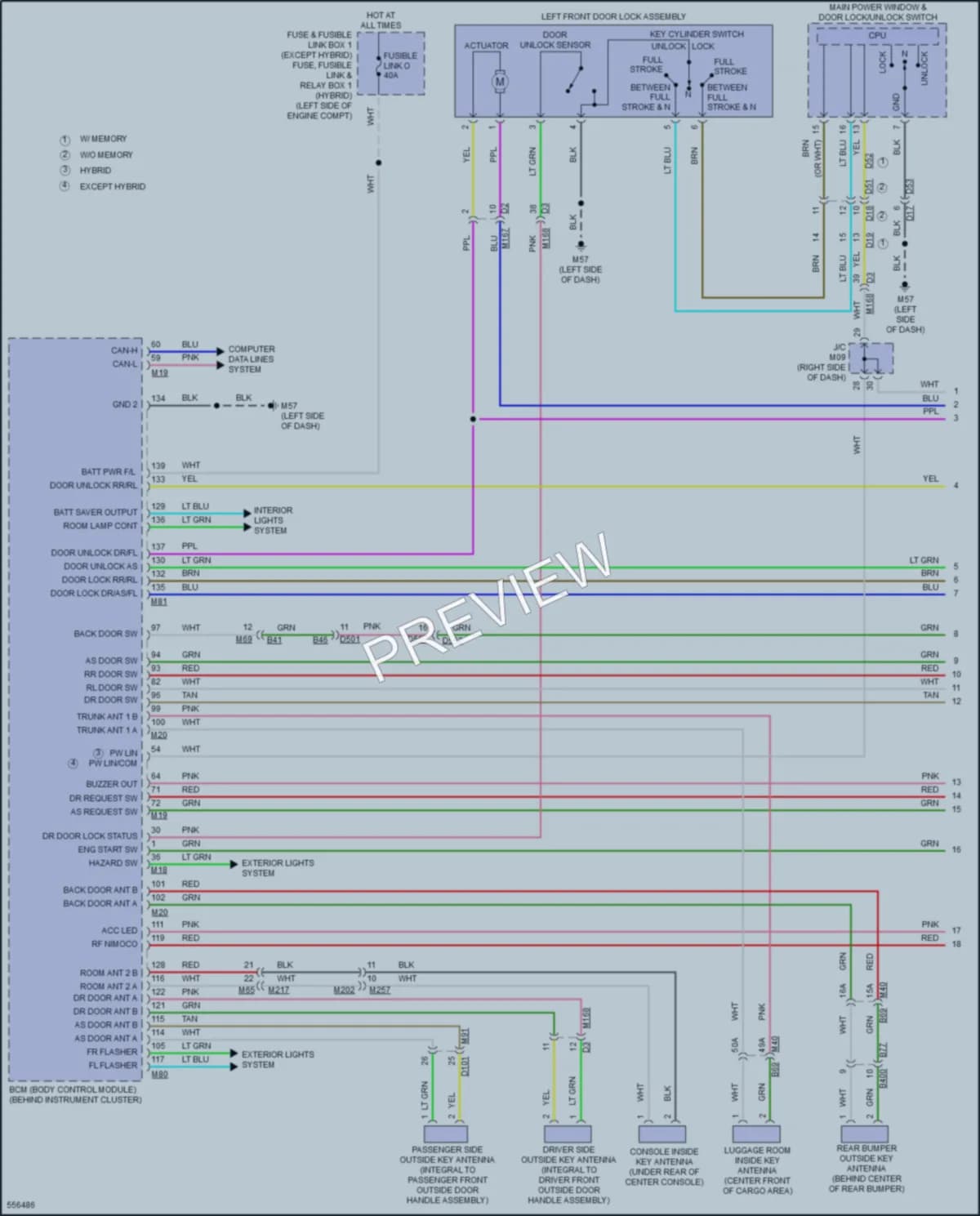 2017 Infiniti QX60 Anti Theft wiring diagram preview