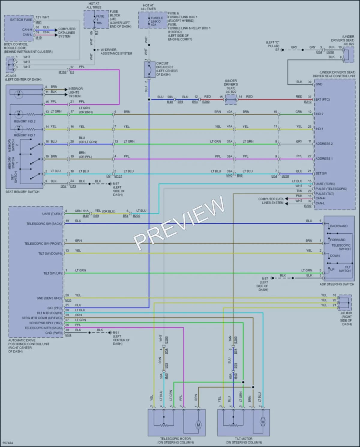2017 Infiniti QX60Hybrid Memory Systems wiring diagram preview